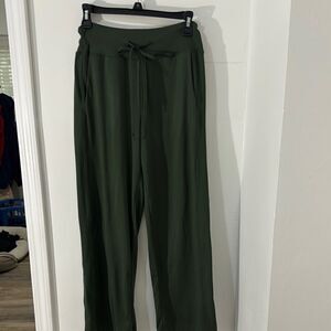 Senita Athletics Dark Green Wide Leg Pants Size S